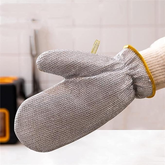 🧤 Premium Steel Scrubber Gloves for Cleaning Utensils | Durable, Rust-Free & Easy to Use