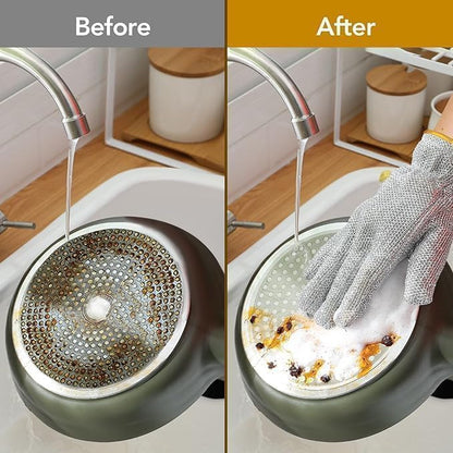 🧤 Premium Steel Scrubber Gloves for Cleaning Utensils | Durable, Rust-Free & Easy to Use